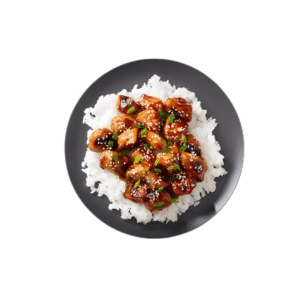 teriyaki chicken with rice Big plate