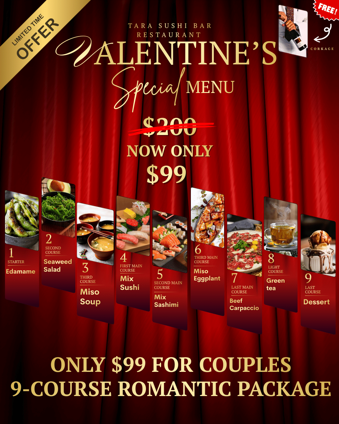 Valentine’s 9-Course Couple Experience